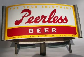 Peerless Beer Light Up Cash Register Sign From Lacrosse,  Wisconsin,  1950 