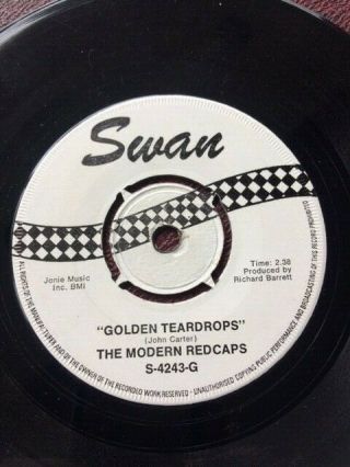 Doo Wop 45 Modern Red Caps Swan 4243 Golden Teardrops / Never Too Young