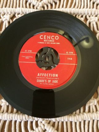 Shades Of Jade Affection / Is It Wrong,  Rare Northern Soul 7” Cenco 114,  (1968)