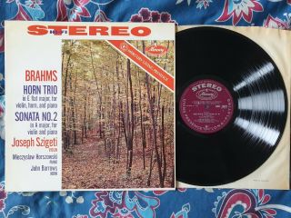 Mercury Hi - Fi Stereo Ams 16076 Ed1 - Brahms Violin Sonata No.  2 - Szigeti Nm 