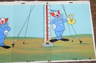 Bozo The Clown Animation Cel Hand Painted Background 857 LARRY HARMON 3