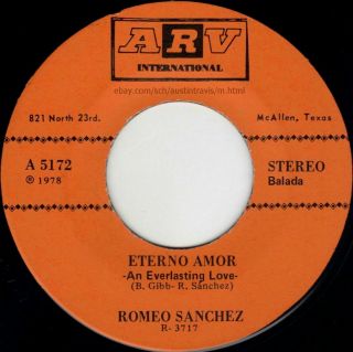 Tera Rare Texas Tx Latin Chicano Modern Soul 45 Romeo Sanchez Arv 1978 Hear