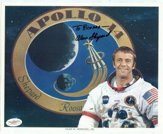 Signed Alan B.  Shepard,  Jr.  8x10 Nasa Apollo 14 Card With Jsa