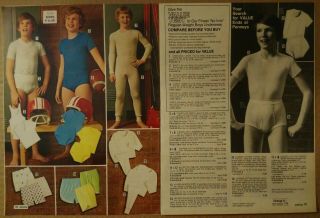 1978 Vintage PAPER PRINT AD 2 - pg fashion sports clothing suit short underwear 2