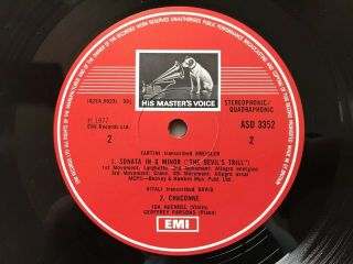 Ida Haendel A Classical Recital ASD 3352 Geoffrey Parsons Vinyl Lp NM 6