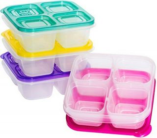 Easylunchboxes Elb5 - Snack Snack Box Food Containers,  4 - Compartment,  Set Of 4,