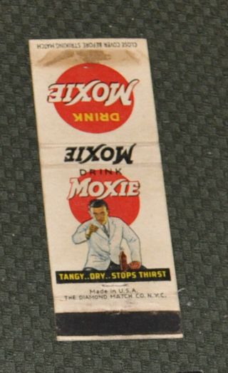 1940s Drink Moxie Soda Advertising Matchbook Cover Rare One Look Nr Wow