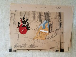 1981 Heavy Metal Animation Art Cel Taarna " Thrown In The Pit " Scene 3 Seal Stamp