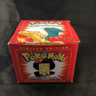 Pokemon Charizard 23k Gold Plated Card Burger King 1999 NIB (Red Box - Imperfect) 2