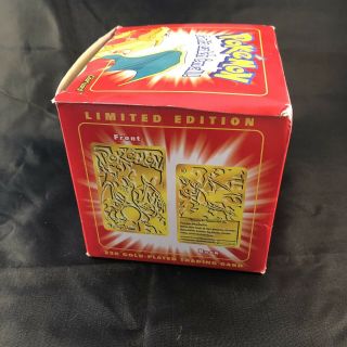 Pokemon Charizard 23k Gold Plated Card Burger King 1999 NIB (Red Box - Imperfect) 3