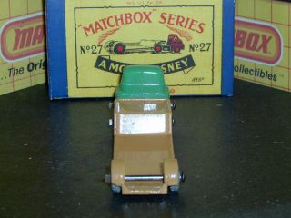 Matchbox Moko Lesney Bedford Low Loader 27 a2 MW braces SC3 NM & crafted box 6