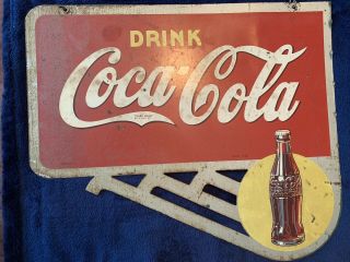 Vintage 1939 Coca Cola double sided flange sign 2