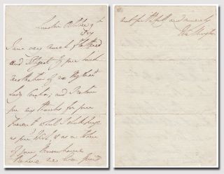 Wellesley,  Arthur (battle Of Waterloo) – Autograph Letter Signed