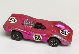 Hot Wheels Redline Hot Pink Ferrari 312p Usa Grand Prix Tough Color 60 Decals