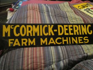 Mccormick Deering - Farm Machines - Embossed Metal Sign 23 1/2 " X 5 1/2 "