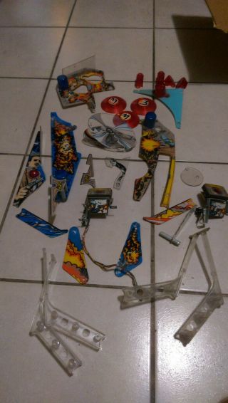 1992 Data East Lethal Weapon 3 Pinball Plastics & Spinners