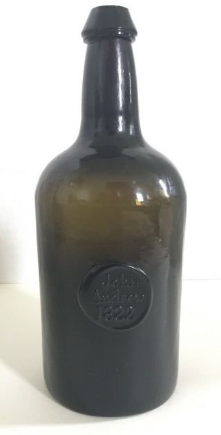 WINE BOTTLE W.  SEAL JOHN ANDREW 1822 - DISTINGUISHED CHURCH OF ENGLAND PRIEST 10