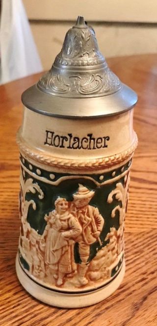 B) Rare Vintage Horlacher Beer - Brewing Co Lidded Beer Stein Allentown Pa