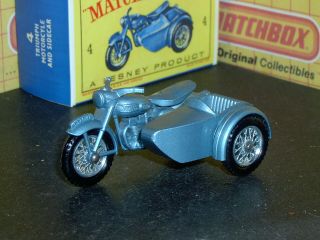 Matchbox Lesney Triumph Motorcycle & S/c 4 C1 16.  5x36 Bpt Sc1 Vnm & Crafted Box