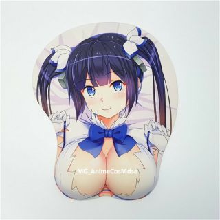 3D Anime MousePad Hestia Danmachi 3D Mouse Pad Mat Cushion Wrist Rest 2