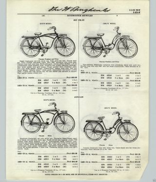 1959 61 Paper Ad Roadmaster Jet Pilot Javelin Amf Skyrider Bicycle