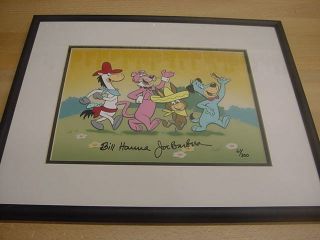 Hanna Barbera Signed Cel Parade Rare Quickdraw Snagglepuss Huckelberry Hound