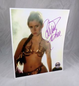 Star Wars Official Pix Opx Princess Leia Carrie Fisher Signed 8x10 Photo