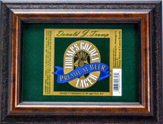 Trump Rare Casino Golden Lager Beer Label 1997 Rare Presidential Collectable