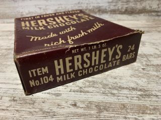 Vintage HERSHEY CHOCOLATE BAR BOX Candy Advertising EMPTY Display Print Design 3