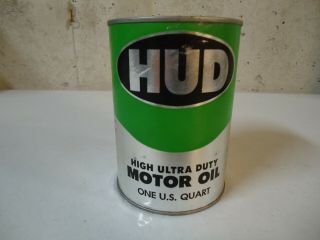 Hudson Oil Company Of Kansas City Kansas Cardboard Oil Can Hud
