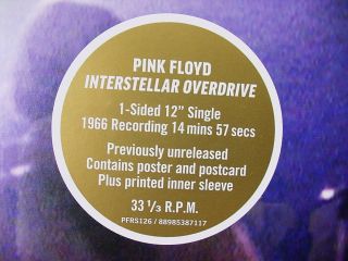 PINK FLOYD Interstellar Overdrive rare EP RSD 2017 (PFR12S6) SYD BARRETT 3