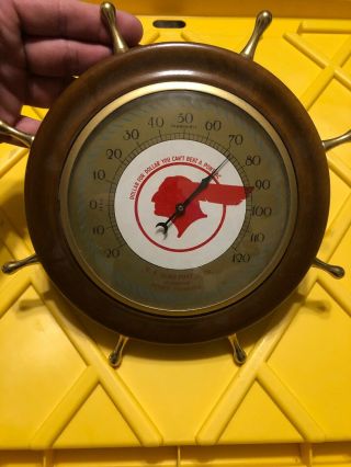 50s?60s? Pontiac Dealership Thermometer,  Pueblo Colorado,  Indian Head,  Usa
