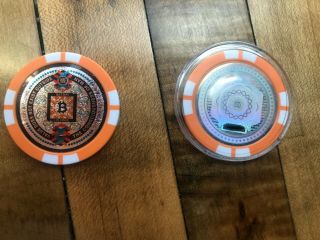 Rare Satori Coin Bitcoin Poker Chip From Japan 0.  001 Btc