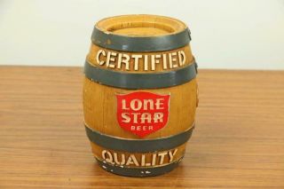 Lone Star Beer Keg Barrel Bank Iconic Vintage Collectible Americana