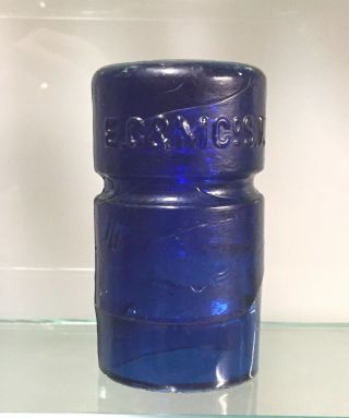 Cd 123 Cobalt Blue E.  C.  & M.  Co S.  F.  Insulator