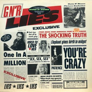Guns N’ Roses - Lies/ Eu Ger 1st Press Vinyl Lp/og Inn Slv