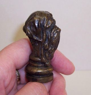 Vintage/antique Solid Bronze Miniature Mastiff Dog Head Sculpture Quality Bust