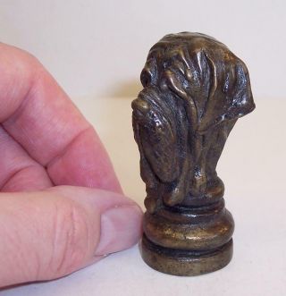 Vintage/Antique SOLID BRONZE Miniature MASTIFF DOG HEAD Sculpture QUALITY Bust 2