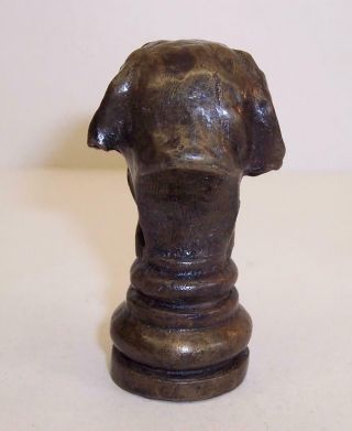 Vintage/Antique SOLID BRONZE Miniature MASTIFF DOG HEAD Sculpture QUALITY Bust 6