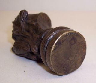 Vintage/Antique SOLID BRONZE Miniature MASTIFF DOG HEAD Sculpture QUALITY Bust 8