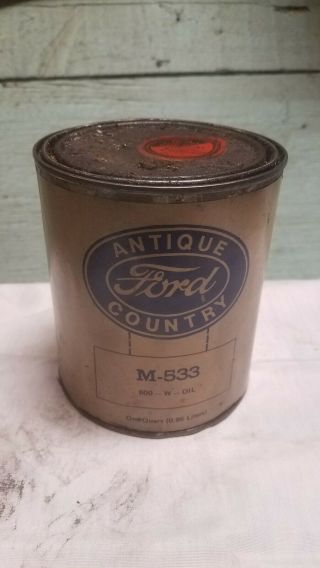 Ford Oil Can Antique Country M533 600 - W - Oil Can One Quart Freund Can Company