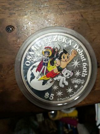 Osamu Tezuka Debut Anniversary Silver Coin Astro Boy Queen Elizabeth Limtied B52