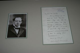 Winston S Churchill Autographed Letter (1908) and Photograph/Framed 3