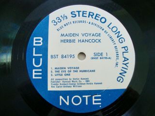 HERBIE HANCOCK Maiden Voyage BLUE NOTE LP VG,  stereo Liberty 5