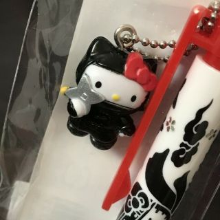Hello Kitty Ballpoint Pen Ninja (black) 2010 With Gotochi Charm From Japan