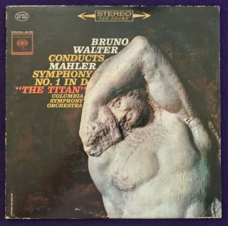 Mahler Symphony No.  1 The Titan Bruno Walter / 1f Columbia 2 - Eye Ms 6394 Nm - Tas