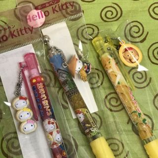 Hello Kitty Ballpoint Pen Yokohama - Chinese Steamed Buns 2009 With Gotochi Charm