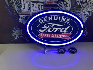 Large Ford Parts & Service Cars Truck Sales Dealer Shop Neon Signn Match
