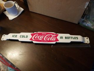 1963 Porcelain " Ice Cold Coca Cola In Bottles " Door Push Sign