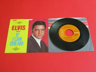 Elvis Presley If I Can Dream Rca 47 - 9670 45 W/sleeve Nm